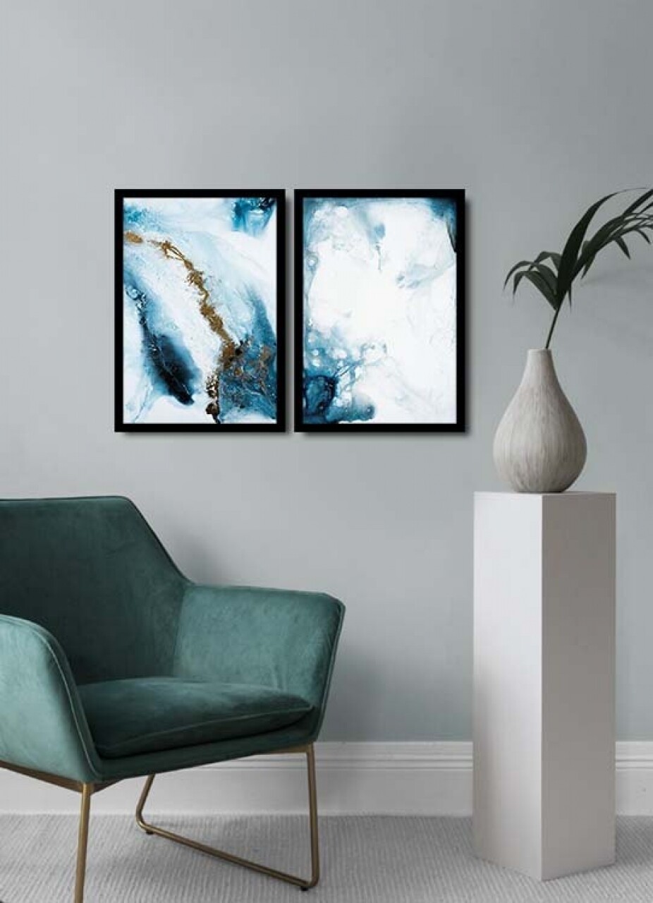 Set 2 tablouri decorative, Alpha Wall, Water Splash, 36x51 cm - imagine 3